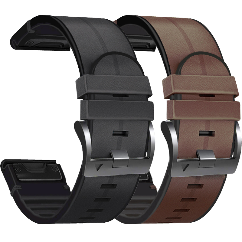 Silicone Watch Band 22Mm - 22mm 26mm QuickFit Leder + Silikon