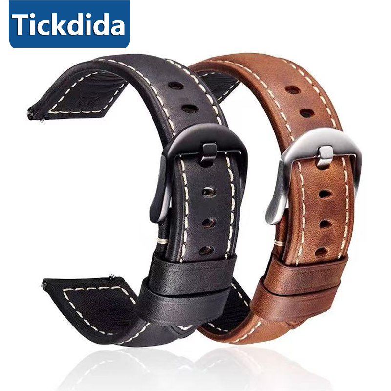 Leather Strap Quick Release - Hochwertiges Echtlederarmband für Huawei Watch GT