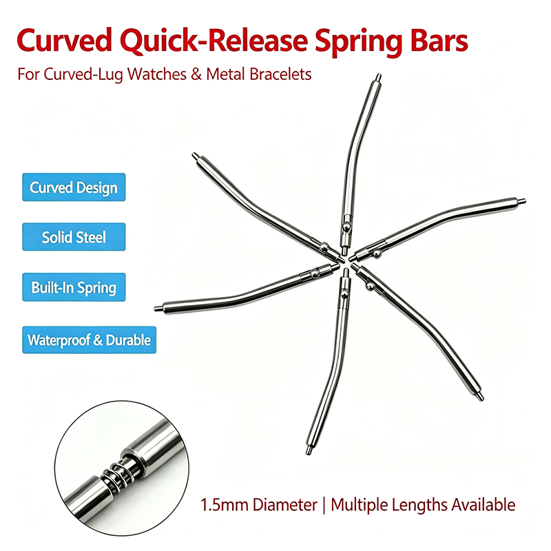 Curved Spring Bar - Durchmesser 1,5 mm, gebogene Federstegstifte mit