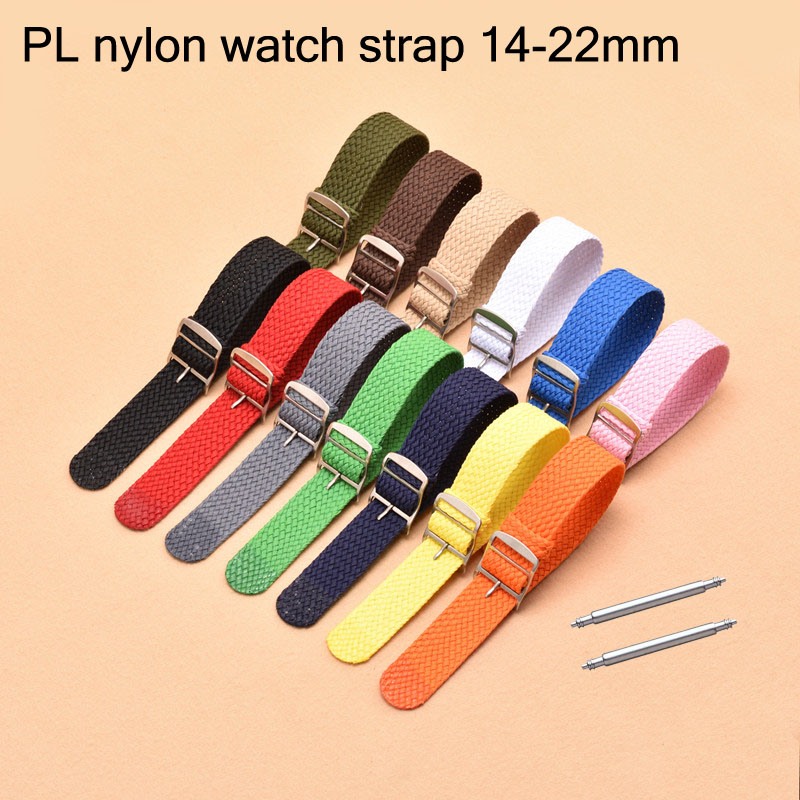 Canvas Strap Watch - Keine-loch PL Nylon Uhr Band 14mm