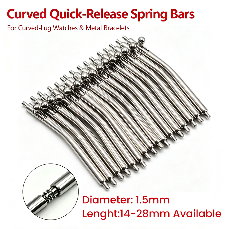 Curved Spring Bar - Durchmesser 1,5 mm, gebogene Schnellverschluss-Federsteg aus