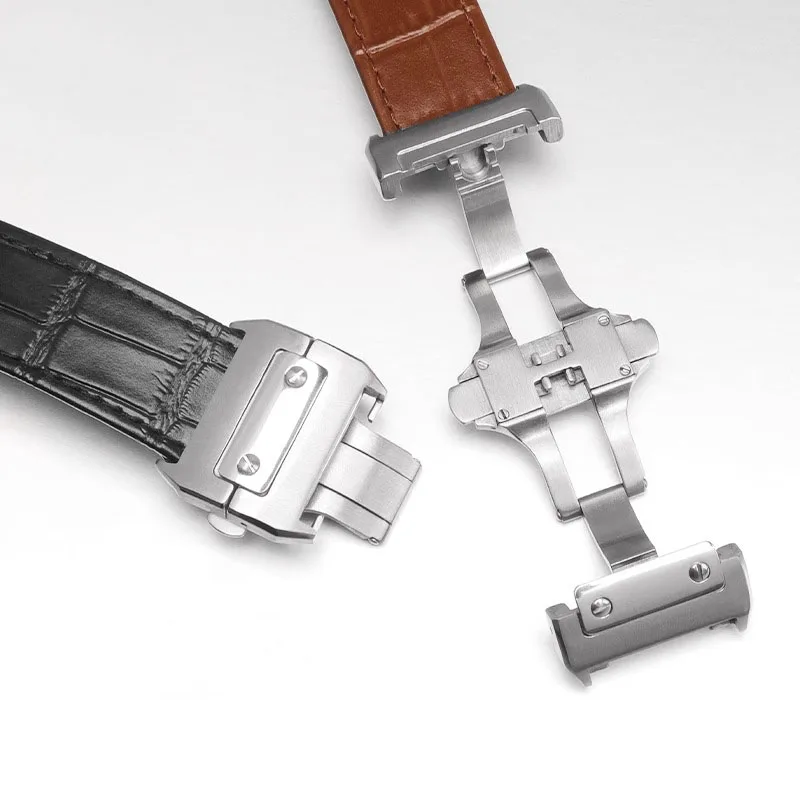 Hochwertiges, echtes Lederarmb – Cartier Watch Santos Bewertung und Preis