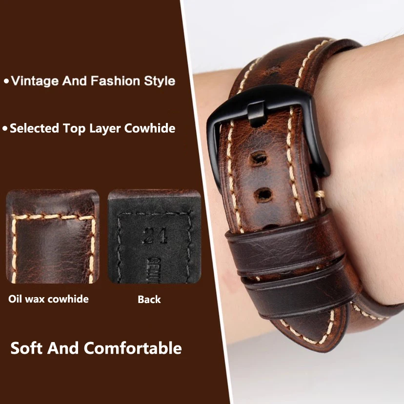 Hochwertiges Echtlederarmband  – Leather Strap Quick Release Bewertung und Preis