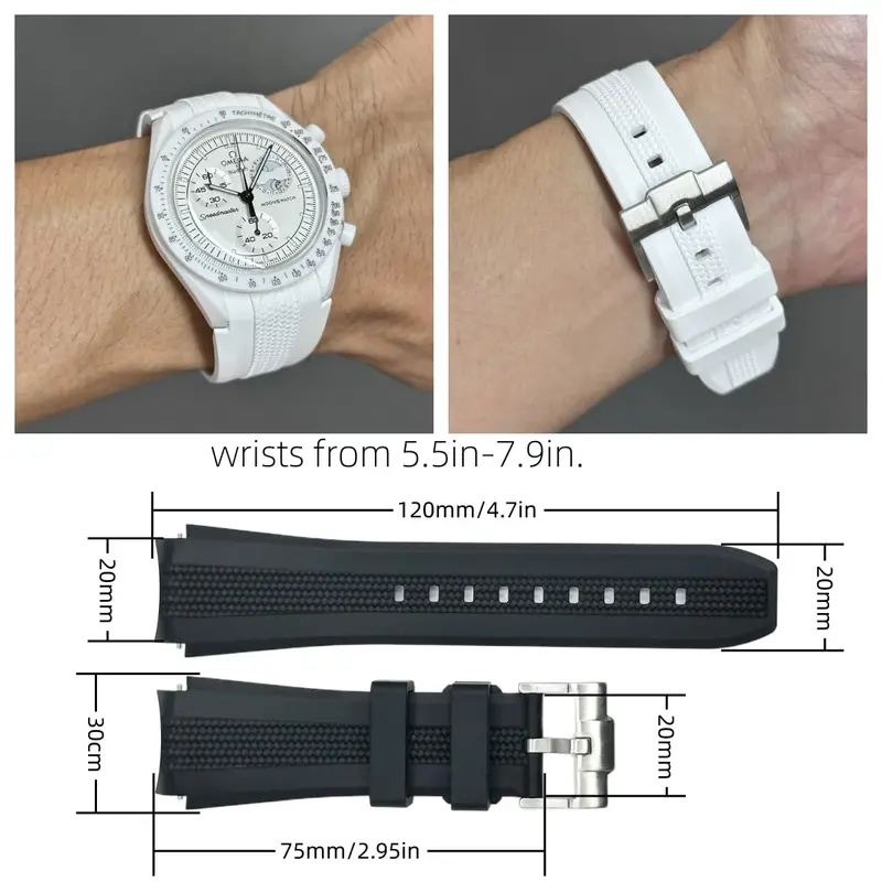 20mm Gebogenes Silikon-Uhrenar – Omega Watch Seamaster Bewertung und Preis