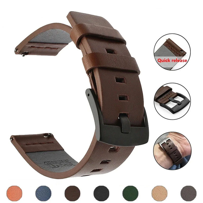 20 mm 22 mm Uhrenarmband Schne – Leather Strap Quick Release Bewertung und Preis