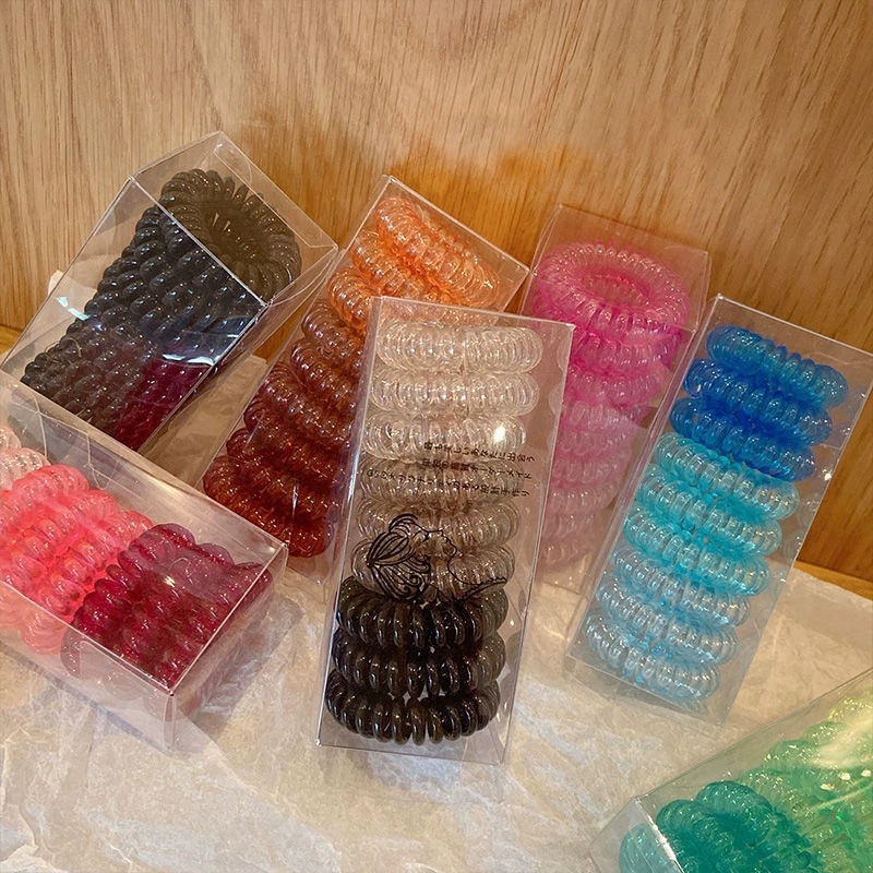 9 Stück/Box Telefonkabel-Elast – Silicone Band Women Bewertung und Preis